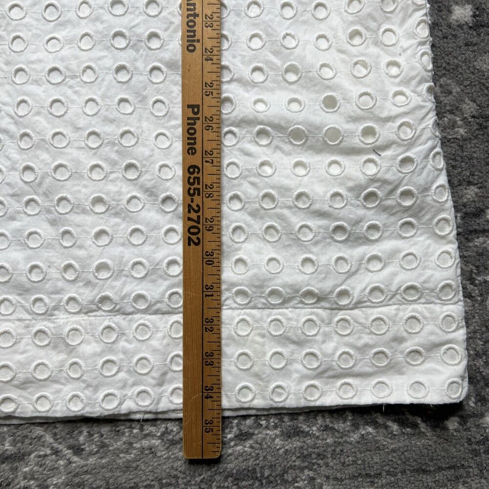 GAP White Circle Eyelet Shift Dress Small Summer Bridal Graduation Beach Photos - Picture 5 of 9